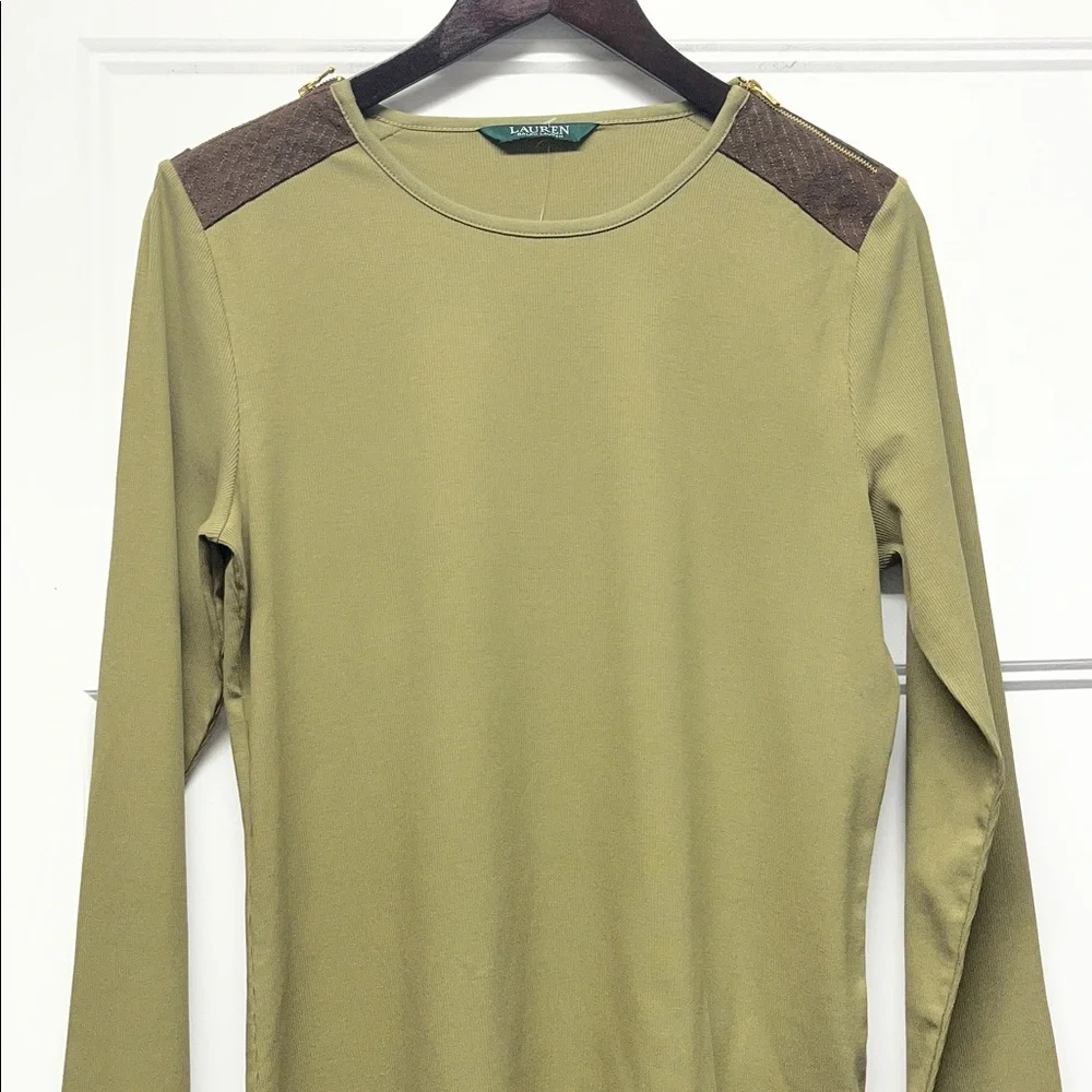 Ralph Lauren Olive Long Sleeve Top - Picture 9 of 10